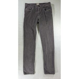 Faherty Mens Stretch Corduroy 5 Pocket Pants Gray Charcoal Size 28